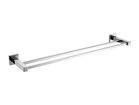 Double Classic Chrome Towel Bar Rail Bathroom Cheap