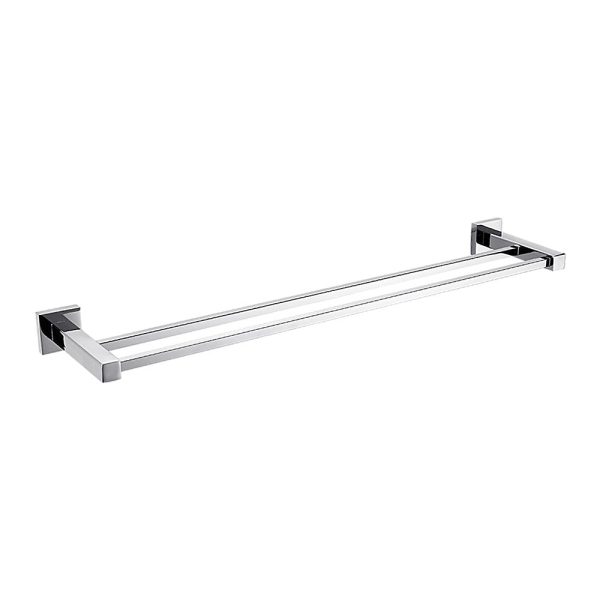 Double Classic Chrome Towel Bar Rail Bathroom Cheap