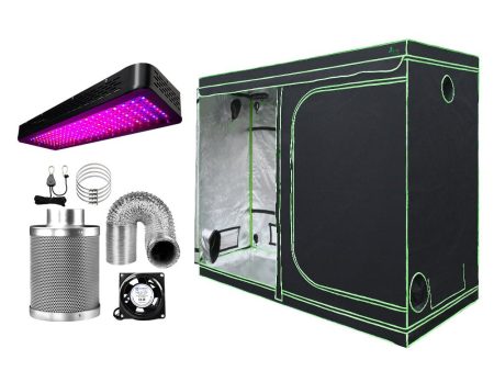 Hydroponic LED Grow Light Kit - 240X120X200cm + 6  Ventilation Supply