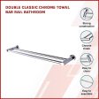 Double Classic Chrome Towel Bar Rail Bathroom Supply