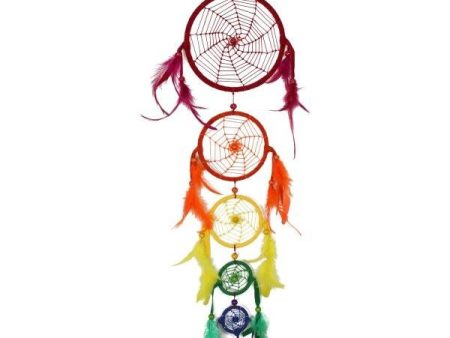 Massive 7 Hooped Chakra Dream Catcher - 90cm on Sale