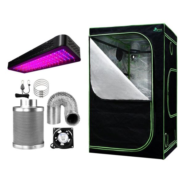 Hydroponic LED Grow Light Kit - 120X120X200cm + 6  Ventilation Cheap