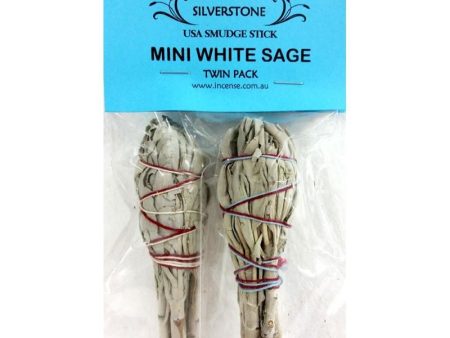 Mini White Sage Smudge Sticks- Twin Pack Supply