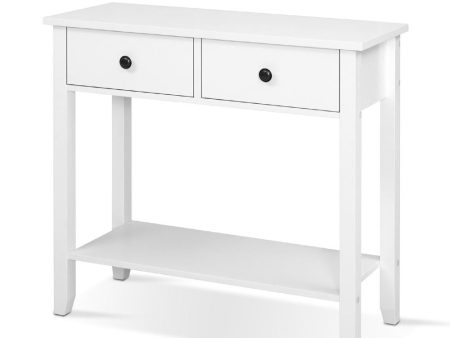 2 Drawer Hallway Display Console Table Hot on Sale