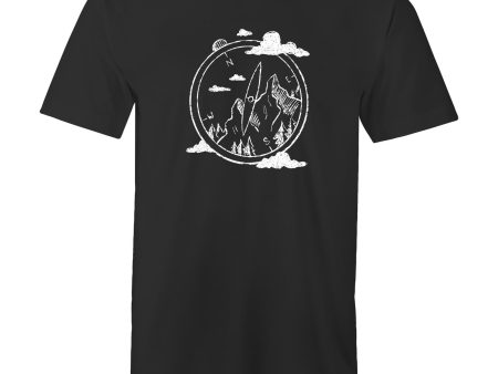 Men s Compass Mountains T-shirt Supply