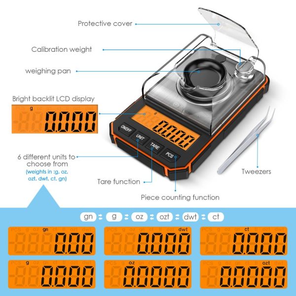 0.001g Electronic Digital Scale With 50g Calibration Weights Hot on Sale