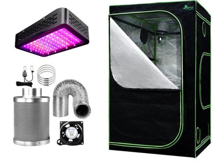 Hydroponic LED Grow Light Kit - 120X120X200cm + 4  Ventilation Online