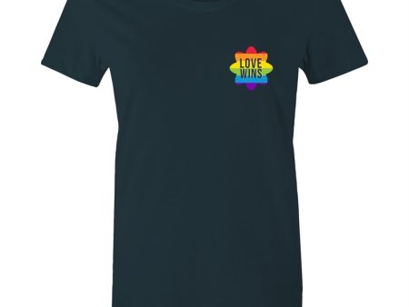 Women s Love Wins Pocket T-shirt on Sale