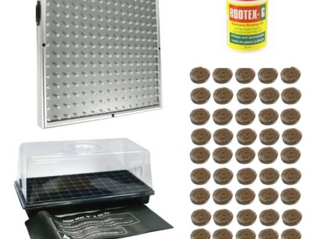 Coco Pellet Propagation Kit With LED Grow Light - For Seeds + Smaller Plants Online now