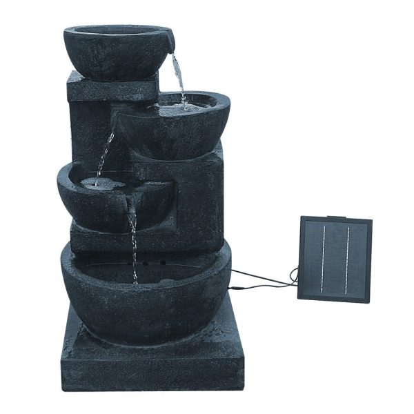 Blue Garden Fountain With Solar Powered Pump For Cheap