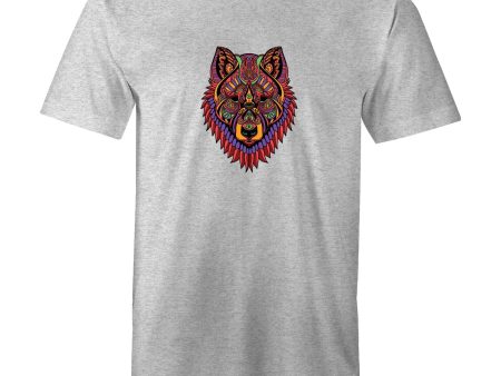 Men s Mandala Wolf T-shirt Online now