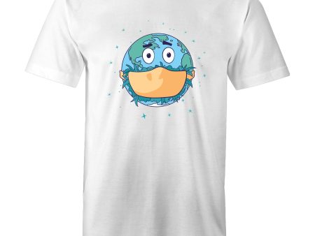 Men s Face Mask Earth T-shirt Discount