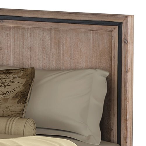 Queen Size Silver Brush Bed Frame in Acacia Wood Construction Hot on Sale