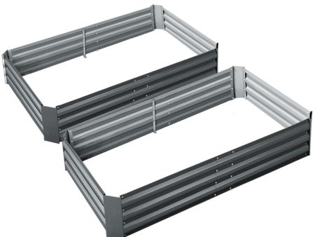 Galvanized Aluminum Steel Raised Garden Beds -  150X90X30CM - Twin Pack For Sale