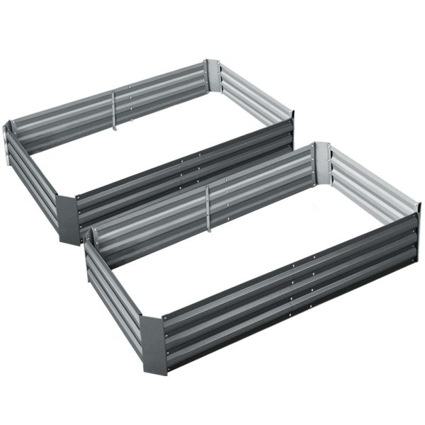 Galvanized Aluminum Steel Raised Garden Beds -  150X90X30CM - Twin Pack For Sale