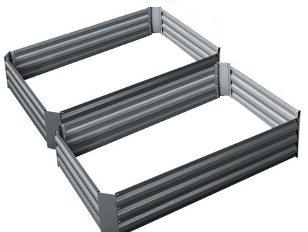 Galvanized Steel Raised Garden Bed -  150cm x 90cm - Twin Pack Online