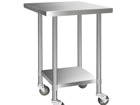 Commercial Stainless Steel Bench On Wheels - 762 x 762mm Online