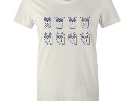 Women s Owl Emotions T-shirt Online now