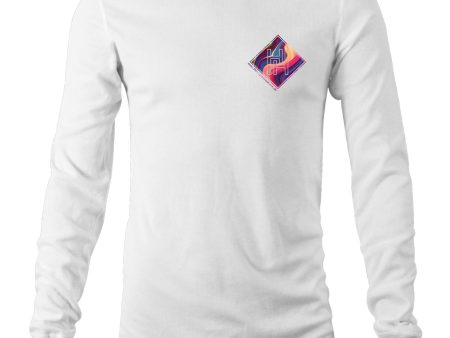 Men s Long Sleeve T-Shirt With Space Marble Pocket Print on Sale