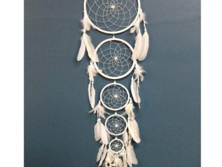 Five Hooped White Dream Catcher Fashion