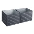 Galvanized Steel Garden Bed - 100X100X77CM - Twin Pack Hot on Sale