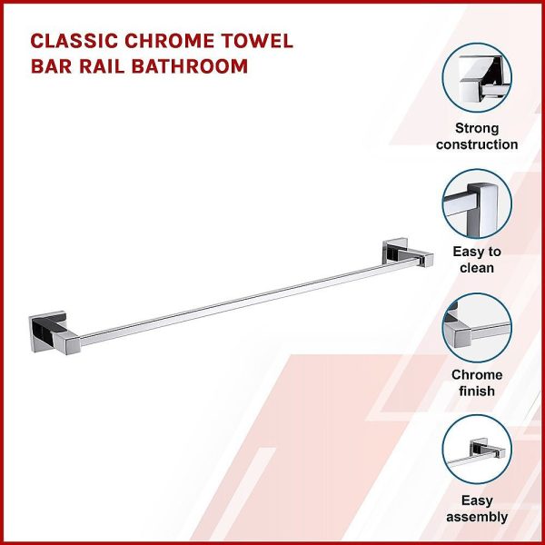 Classic Chrome Towel Bar Rail Bathroom Cheap