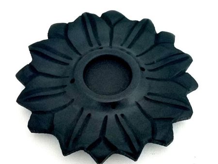 Black Stone Lotus Incense Holder For Discount