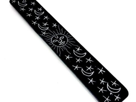 Black Stone Flat Ash Catcher - Moon And Sun Print Sale