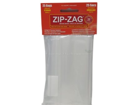 1 Ounce Zip Zag Sandwich Bag  - 25 Pack For Sale