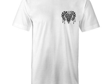 Men s Tribal Bull Skull Tall T-shirt Hot on Sale