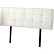 PU Leather King Bed Deluxe Headboard Bedhead - White For Discount