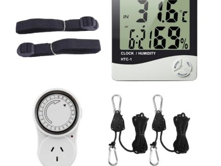 Heavy Duty Hangers + Hanging Straps + 24 Hour Timer + Grow Meter Kit For Cheap