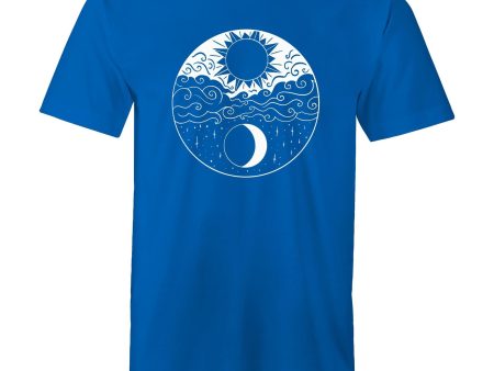 Men s Cool Sun And Moon Art T-shirt Online Hot Sale