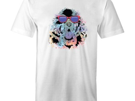 Men s Abstract Dog And Sunglasses T-shirt For Discount